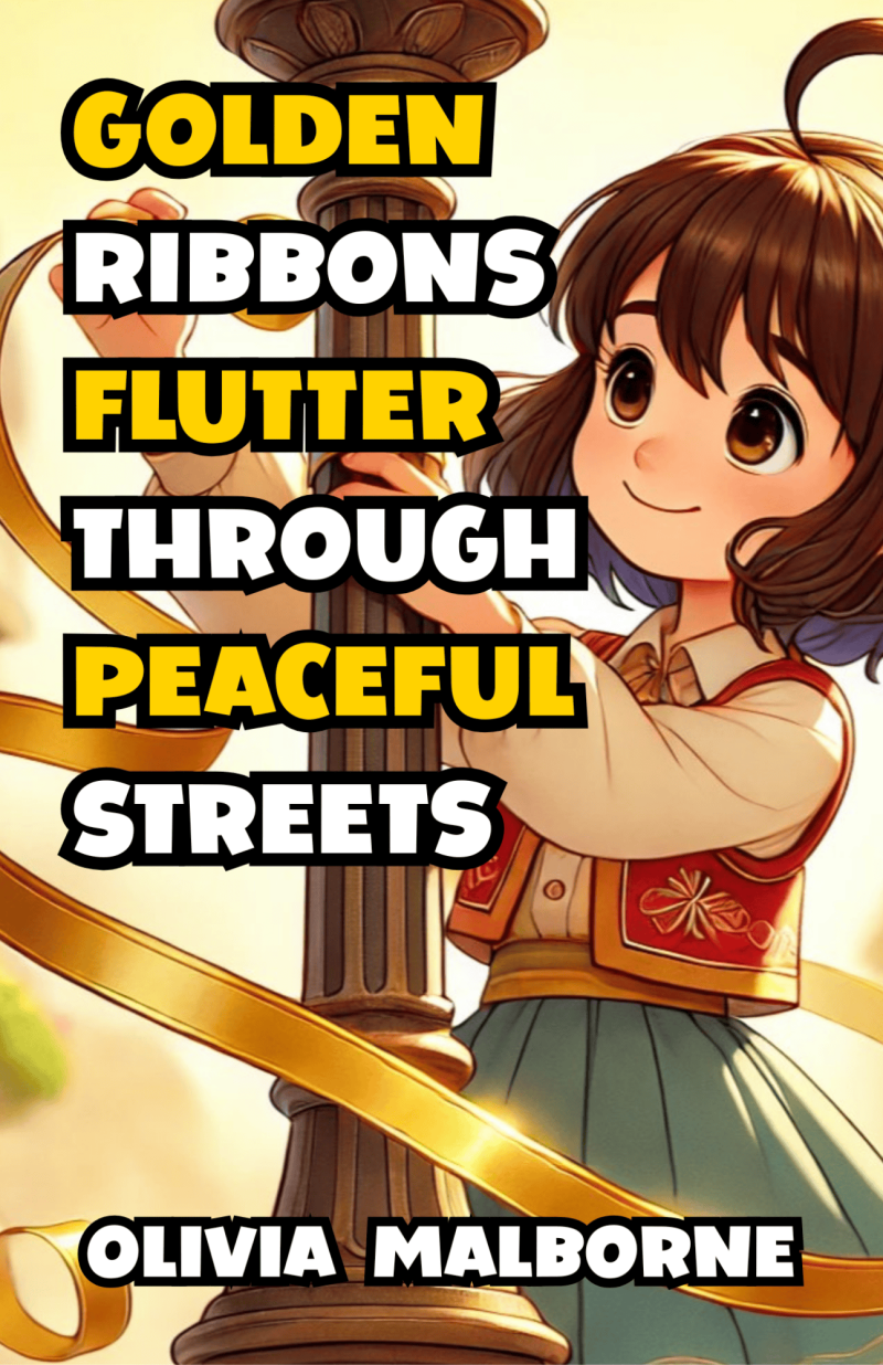 Golden Ribbons Flutter Through Peaceful Streets