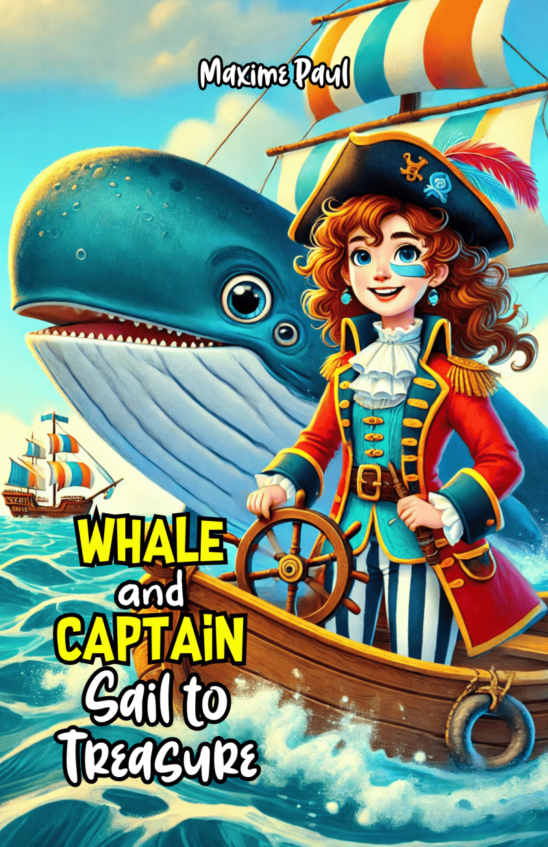 Whale and Captain Sail to Treasure